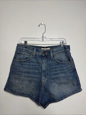 Levi's Blue Denim High-Rise Jean Shorts